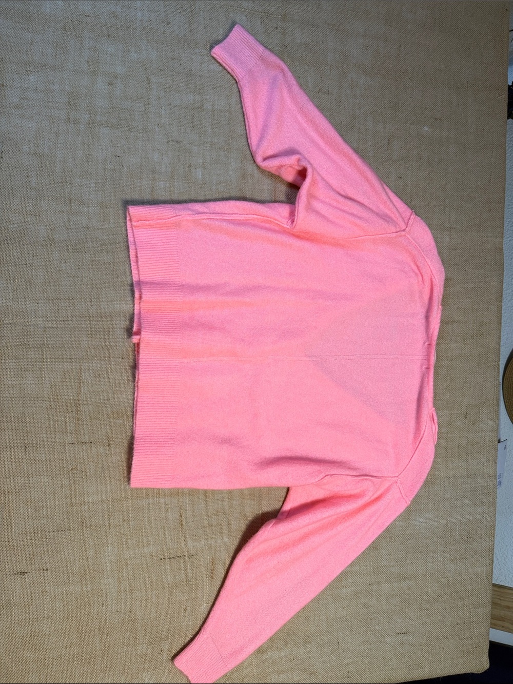 Zenana bright Pink Button-Front V-Neck Cardigan - Picture 4 of 4